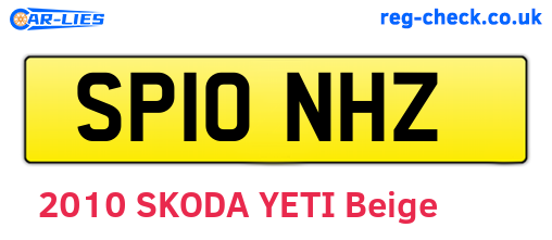 SP10NHZ are the vehicle registration plates.