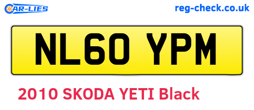 NL60YPM are the vehicle registration plates.