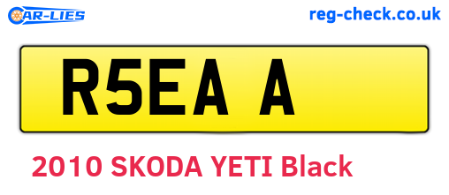 R5EAA are the vehicle registration plates.