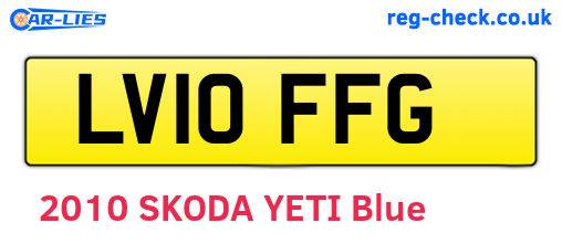 LV10FFG are the vehicle registration plates.