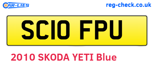 SC10FPU are the vehicle registration plates.