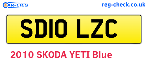 SD10LZC are the vehicle registration plates.