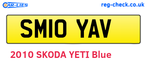 SM10YAV are the vehicle registration plates.
