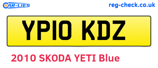YP10KDZ are the vehicle registration plates.