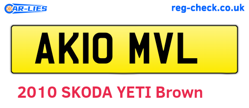 AK10MVL are the vehicle registration plates.