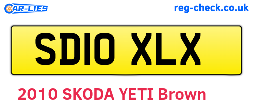 SD10XLX are the vehicle registration plates.