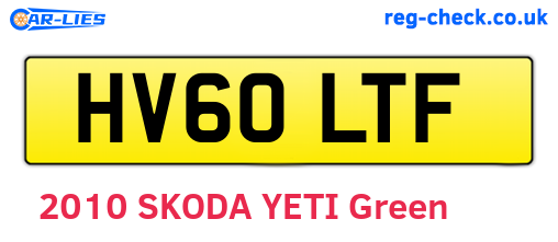 HV60LTF are the vehicle registration plates.