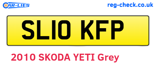 SL10KFP are the vehicle registration plates.