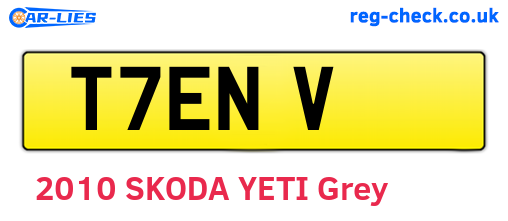 T7ENV are the vehicle registration plates.