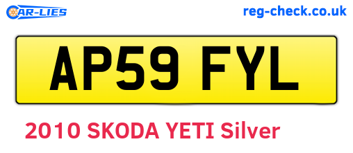 AP59FYL are the vehicle registration plates.