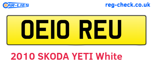 OE10REU are the vehicle registration plates.