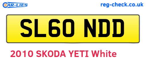 SL60NDD are the vehicle registration plates.