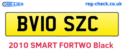 BV10SZC are the vehicle registration plates.
