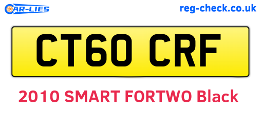 CT60CRF are the vehicle registration plates.