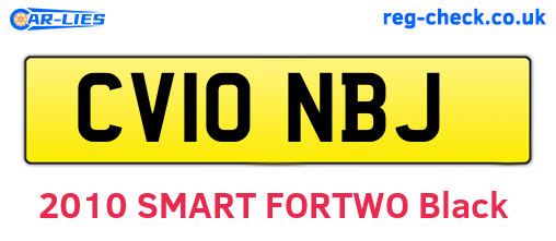 CV10NBJ are the vehicle registration plates.