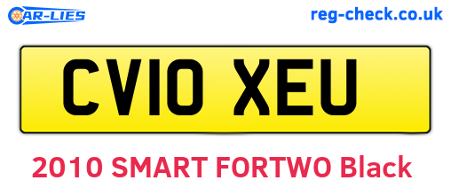 CV10XEU are the vehicle registration plates.