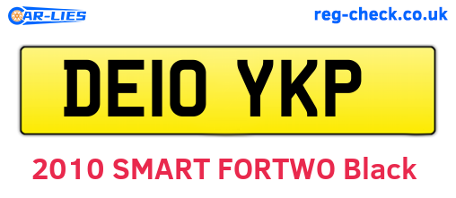 DE10YKP are the vehicle registration plates.