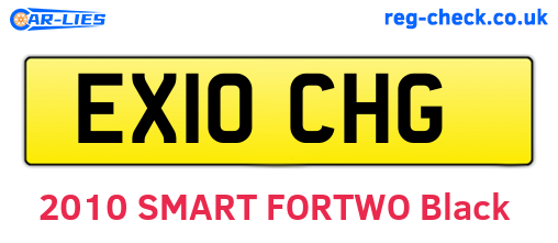 EX10CHG are the vehicle registration plates.
