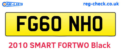 FG60NHO are the vehicle registration plates.