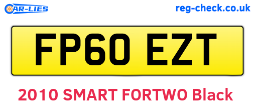 FP60EZT are the vehicle registration plates.