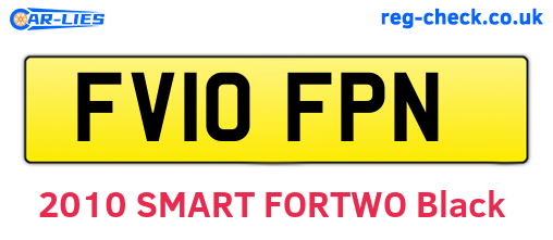 FV10FPN are the vehicle registration plates.