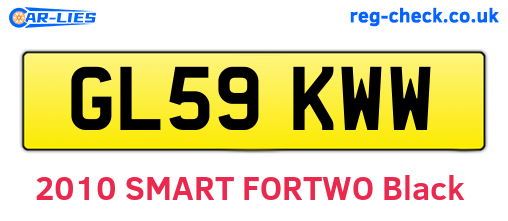 GL59KWW are the vehicle registration plates.