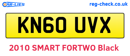 KN60UVX are the vehicle registration plates.