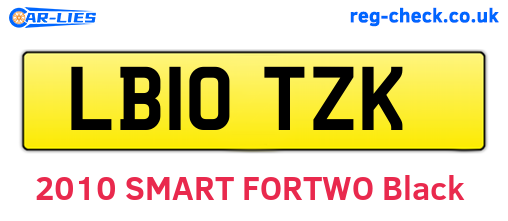 LB10TZK are the vehicle registration plates.