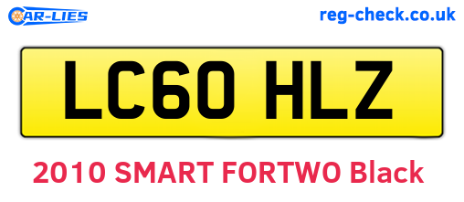 LC60HLZ are the vehicle registration plates.