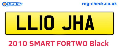 LL10JHA are the vehicle registration plates.