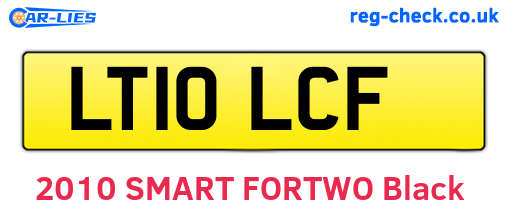 LT10LCF are the vehicle registration plates.