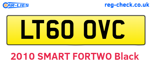 LT60OVC are the vehicle registration plates.