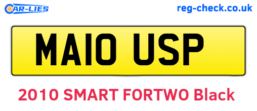MA10USP are the vehicle registration plates.