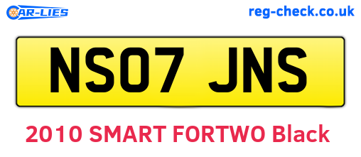 NS07JNS are the vehicle registration plates.