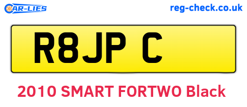 R8JPC are the vehicle registration plates.