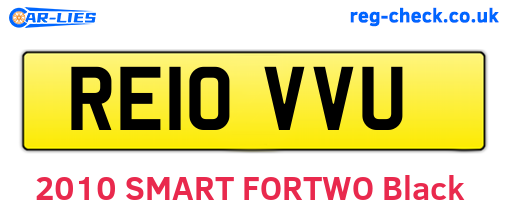 RE10VVU are the vehicle registration plates.