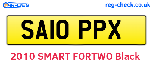 SA10PPX are the vehicle registration plates.