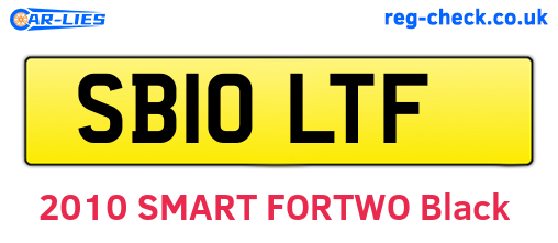 SB10LTF are the vehicle registration plates.