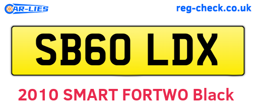 SB60LDX are the vehicle registration plates.