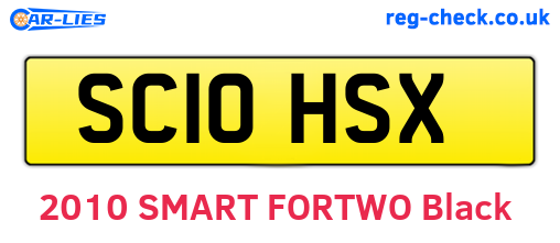 SC10HSX are the vehicle registration plates.