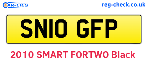 SN10GFP are the vehicle registration plates.