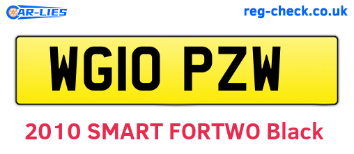 WG10PZW are the vehicle registration plates.