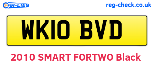 WK10BVD are the vehicle registration plates.