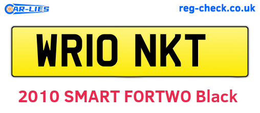 WR10NKT are the vehicle registration plates.