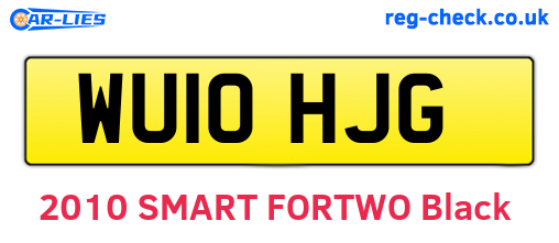 WU10HJG are the vehicle registration plates.