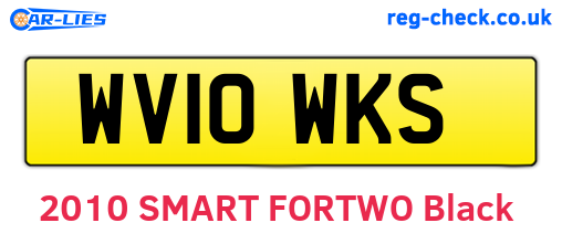 WV10WKS are the vehicle registration plates.