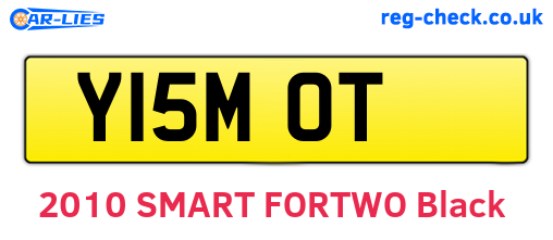 Y15MOT are the vehicle registration plates.