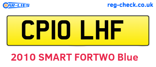CP10LHF are the vehicle registration plates.