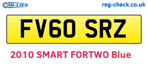 FV60SRZ are the vehicle registration plates.