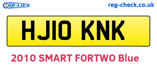HJ10KNK are the vehicle registration plates.